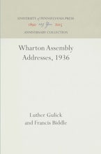 Wharton Assembly Addresses, 1936